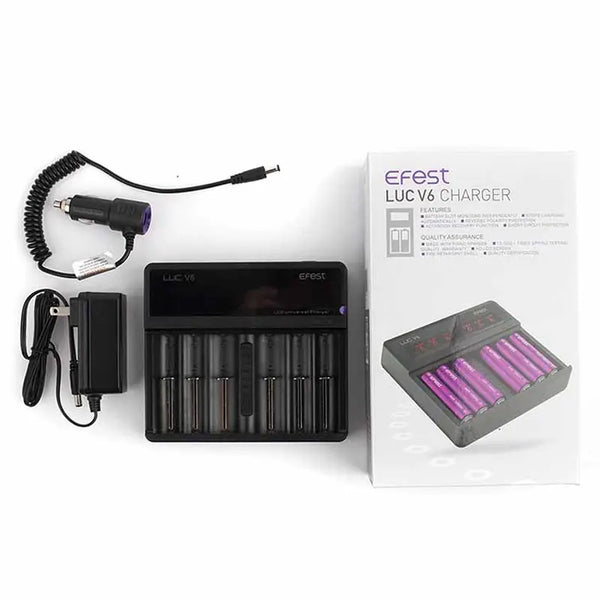 Efest Luc V6 Lcd Battery Charger Vape Accessories United Kingdom