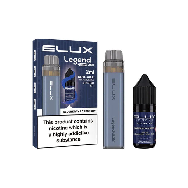 Elux Legend Prime 5000 Disposable Vape Kit Blueberry Raspberries Disposable Vape United Kingdom