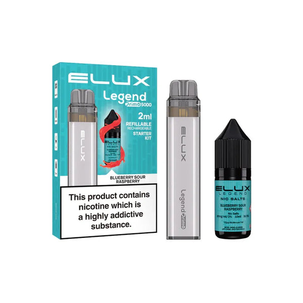 Elux Legend Prime 5000 Disposable Vape Kit Blueberry Sour Raspberry Disposable Vape United Kingdom