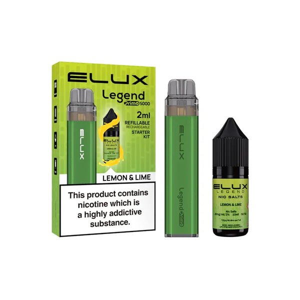 Elux Legend Prime 5000 Disposable Vape Kit Lemon Lime Disposable Vape United Kingdom