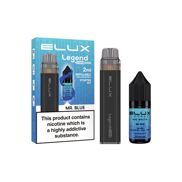 Elux Legend Prime 5000 Disposable Vape Kit Mr Blue Disposable Vape United Kingdom