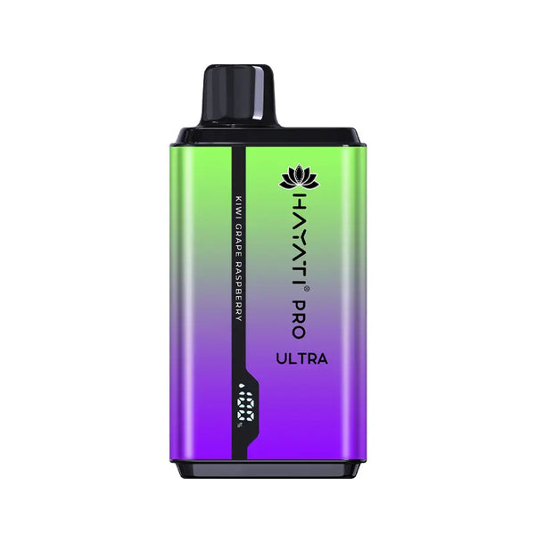 Hayati Pro Ultra 15000 Disposable Vape | Zero Nicotine Kiwi Grape Raspberry Vape Kit United Kingdom