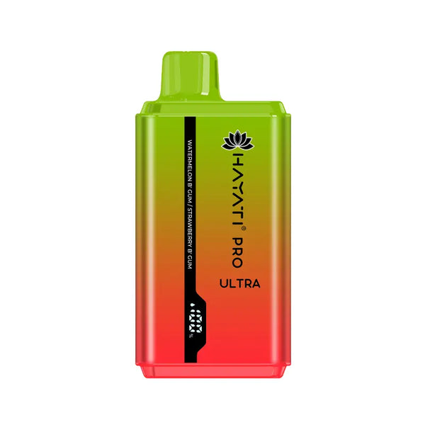 Hayati Pro Ultra 15000 Disposable Vape | Zero Nicotine Watermelon B’ Gum-Strawberry B’ Gum Vape Kit United Kingdom