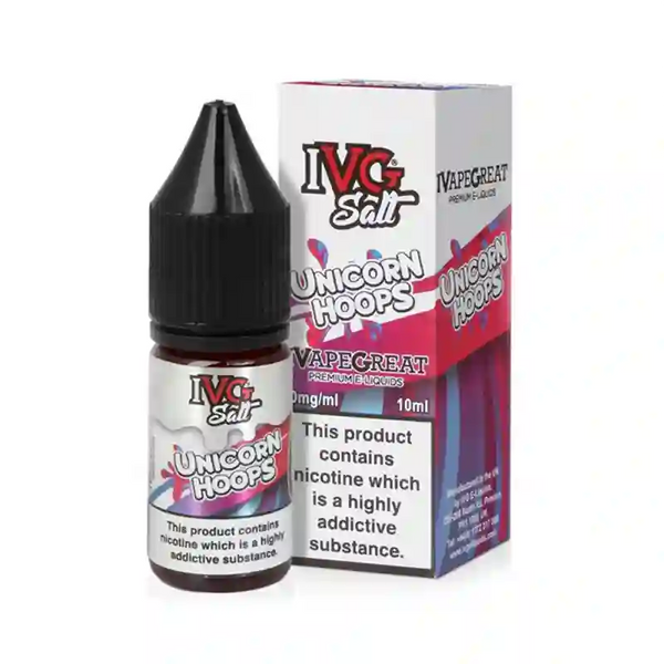 IVG Nic Salt E-Liquids Box of 10 Unicorn Hoops / 10mg Vape Liquids United Kingdom