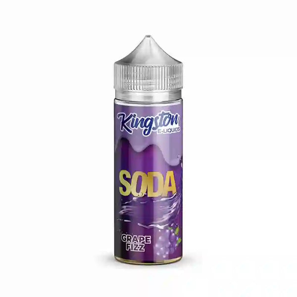 Kingston Soda Range 100ml Shortfill E-liquids Grape Fizz Vape Liquids United Kingdom