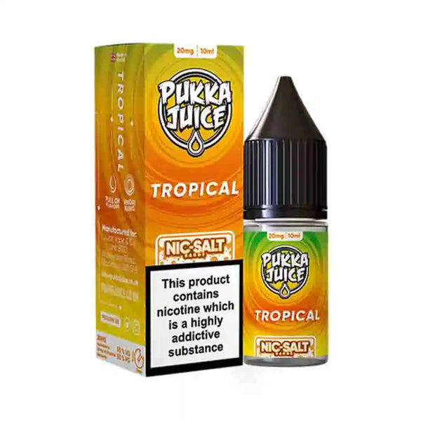 Pukka Juice Nic Salt E-Liquids Box of 10 Tropical / 10mg Vape Liquids United Kingdom