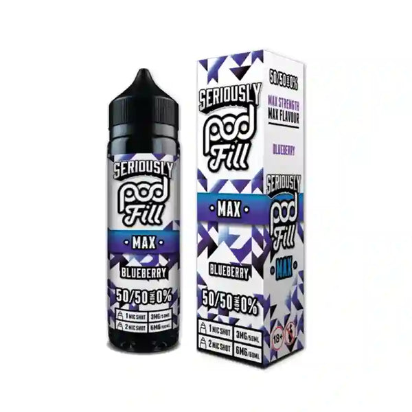 Seriously Pod Fill Max 40ml Shortfill E-Liquids Blueberry Vape Liquids United Kingdom