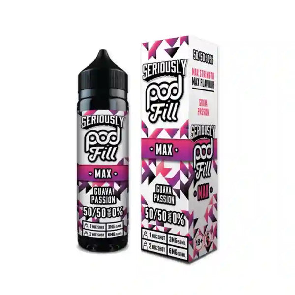 Seriously Pod Fill Max 40ml Shortfill E-Liquids Guava Passion Vape Liquids United Kingdom