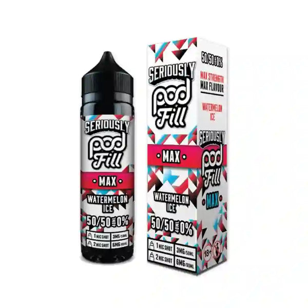 Seriously Pod Fill Max 40ml Shortfill E-Liquids Watermelon Ice Vape Liquids United Kingdom