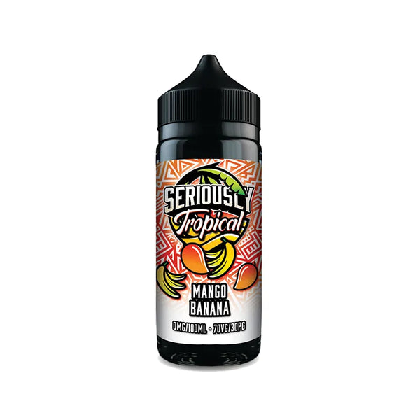 Seriously Tropical Range 100ml Shortfill E-Liquids Mango Banana Shortfill United Kingdom